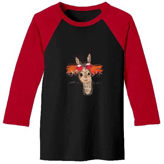 Donkey Pet Funny Farm Animal Cool Sunglasses Party Animal Baseball Tees