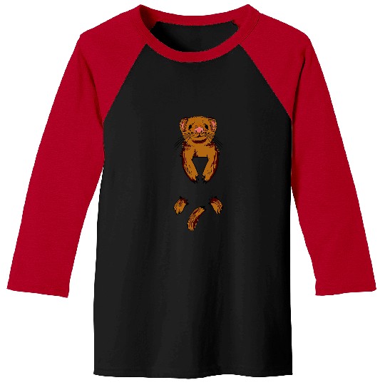 Ferret Pet Pet Funny Ferret Gifts Ferrets Baseball Tees