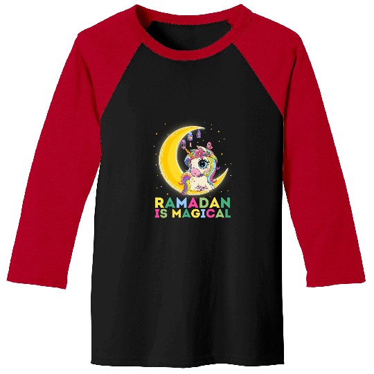 Unicorn Pet Kids Ramadan Is Magical Fasting Ramadan Kareem Month Baseball Tees