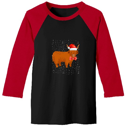 Cow Pet Scottish Highland Cow Christmas Idea For Women Farmer Baseball Tees