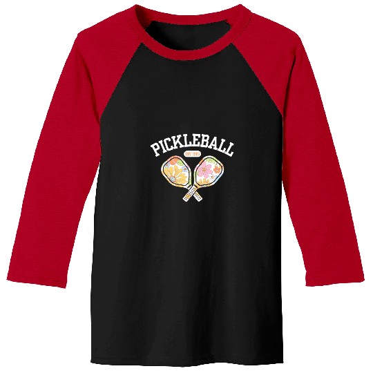 Sport Pickleball Palm Springs Floral Pickleball Player Pretty Floral Baseball Tees