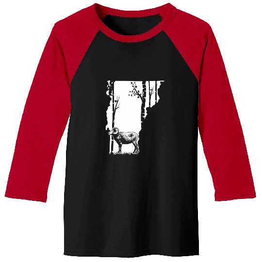 Goats Pet Bighorn sheep hunter Vermont Map Goats Hunting Baseball Tees