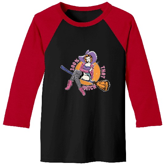 Discover 100 That Witch  Funny Vintage Halloween Witch Baseball Tees