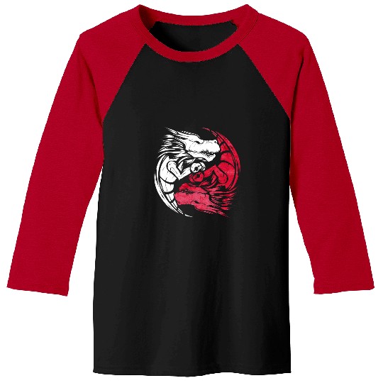 Dragon Pet Ying and yang dragon design chinese for ying and yang Baseball Tees