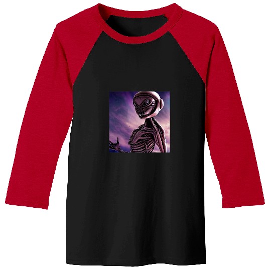 Aliens UFO UAP 51 area grey out of this world creature art 2 5 23 Baseball Tees