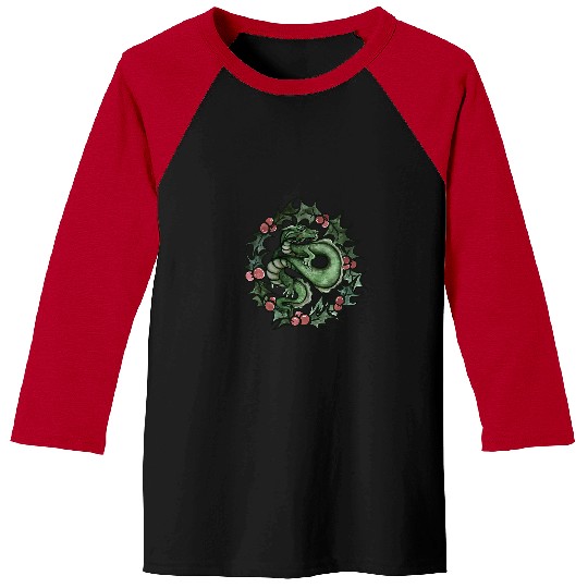 Dragon Pet Yule Season Dragon Art Christmas holidays Baseball Tees
