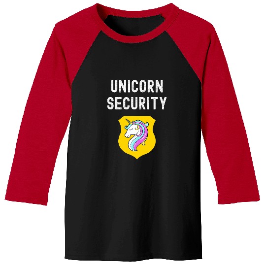Unicorn Pet Security Halloween Costume Police Badge Baseball Tees