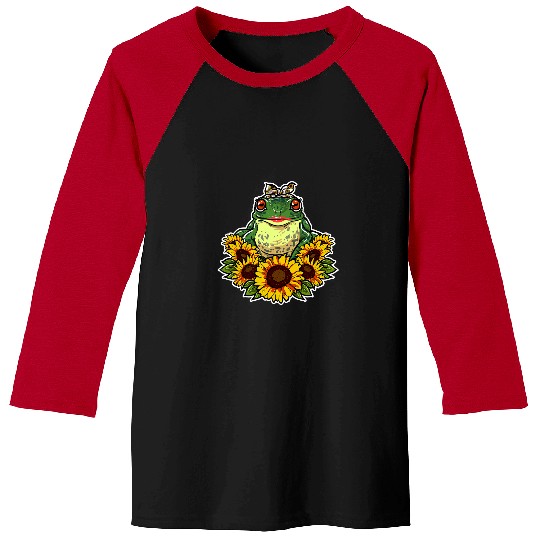 Frog Pet Cute Love Toad Gift Sunflower Decor Frog Baseball Tees