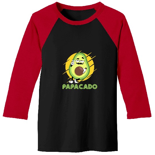 Alligator Pet Papacado Daddy Father Dad Jokes Funny Alligator Pear Fruit Baseball Tees