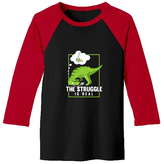 Dinosaur Pet The Struggle Is Real swords Fighting Dinosaur Fencer Fencing Baseball Tees