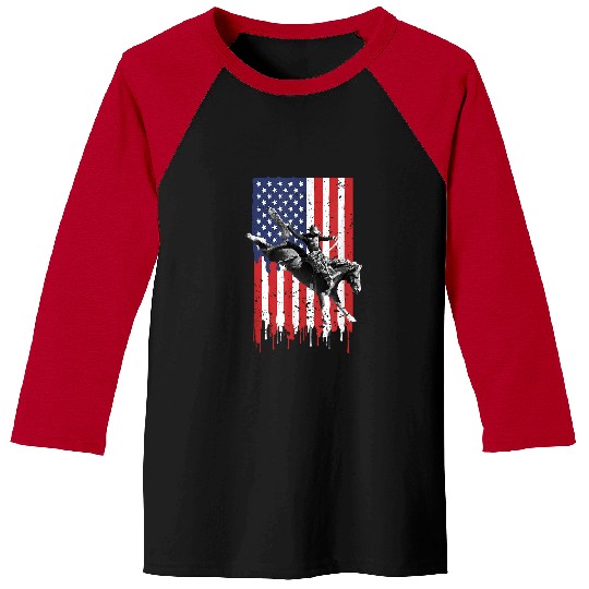 Horse Pet Howdy USA Cowboy USA Lover Horse Riding USA Flag Baseball Tees