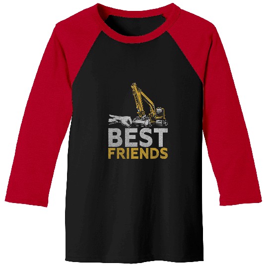 Excavator Fun bests Friends Construction Workers Construction Site Digger Drivers Baseball Tees