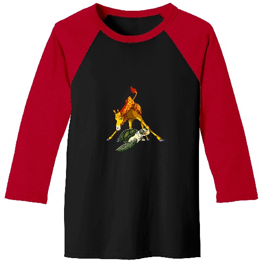 Giraffe Pet Giraffe Sea Turtle Cute Africa Animal Zoo Keeper Gift Safari Baseball Tees