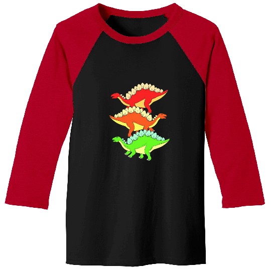 Dinosaur Pet Future Paleontologist Kids Dinosaur Stegosaurus Baseball Tees