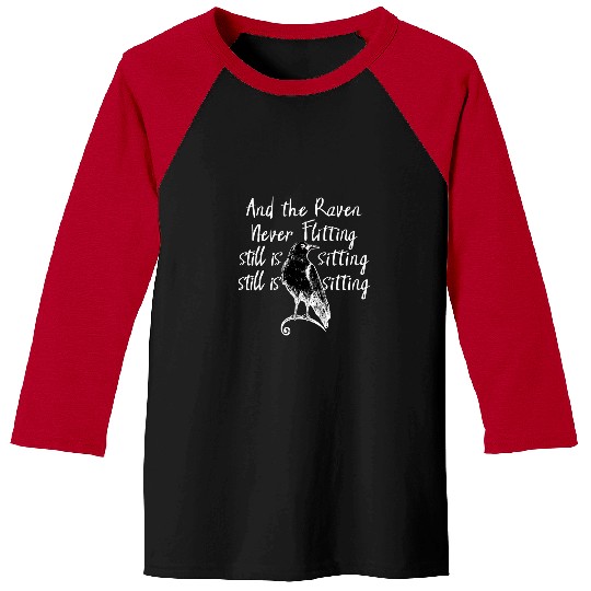 Book Fun Edgar Allan Poe Raven Quote Saying Goth Literary Reader Baseball Tees