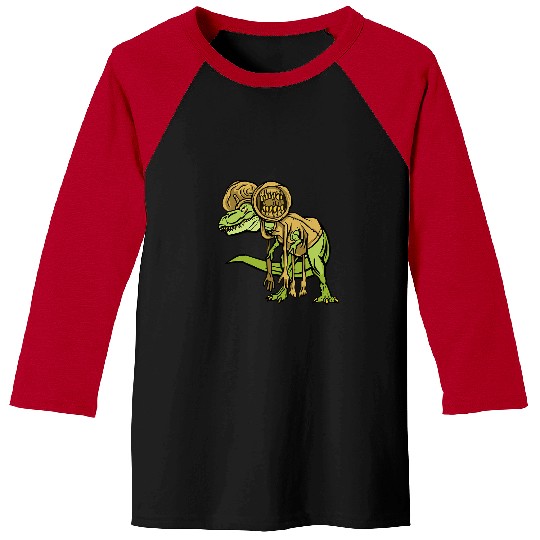 Dinosaur Pet Tyrannosaurus rexs Dinosaur Costume Scary Spooky Horror Baseball Tees