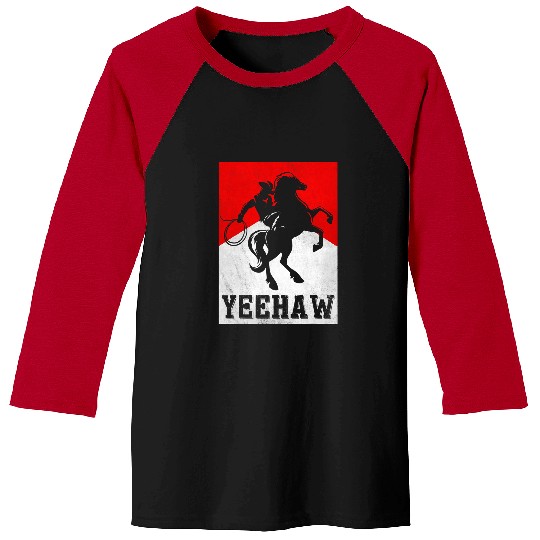 Horse Pet Retro Cowboy Yeehaw Western Country Cowboy Horse Baseball Tees
