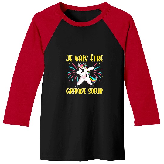 Unicorn Pet Kids Unicorn Girl Gift Je Vais Avoir Un Grande Sister Baseball Tees