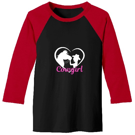 Horse Pet Girls Cow Girl Horse Riding Western Rodeo Howdy Cowgirl 6 Baseball Tees
