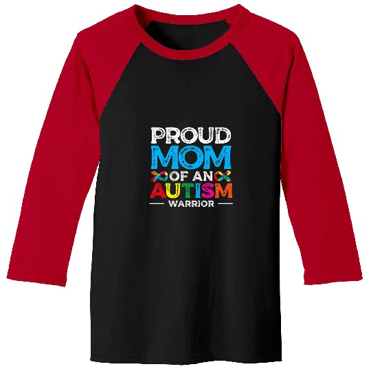 Autism Puzzle Proud Mama Of An Autism Warrior Autistic Ninja Spectrum Baseball Tees