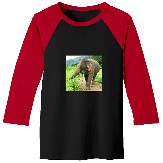 Elephant Mammal Joyful elephant from Thailand Baseball Tees