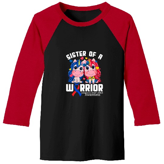 Unicorn Pet Sister Of A Warrior CHD Awareness Supporter Unicorn Lovers Baseball Tees
