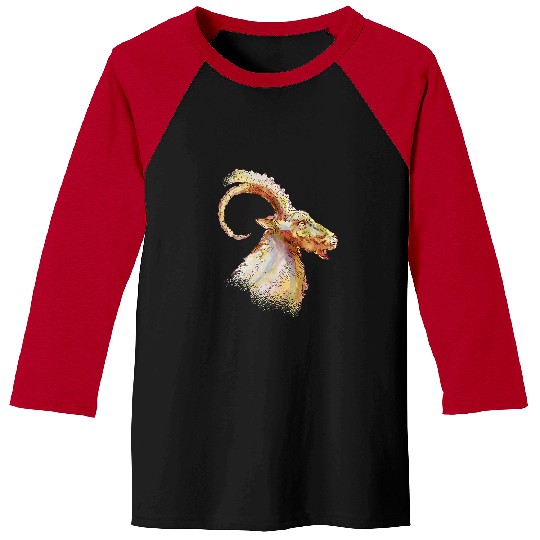 Goats Pet Capricorn Watercolour Drawing Art Artist Gifts Goats Sheep Baseball Tees