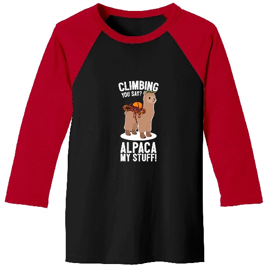 Llama Pet Rock Climber Mountain Bouldering I Alpaca Climbing Gear Baseball Tees