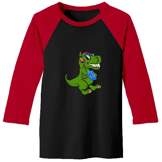 Dinosaur Pet Tyrannosaurus rexs Dinosaur Headphones Music Player TRex Tee Baseball Tees