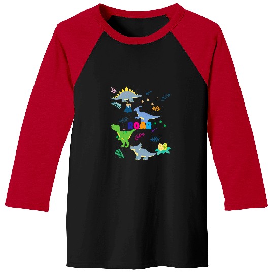 Dinosaur Pet Prehistoric Dinosaur Kids Or Adults Dino 5 Baseball Tees