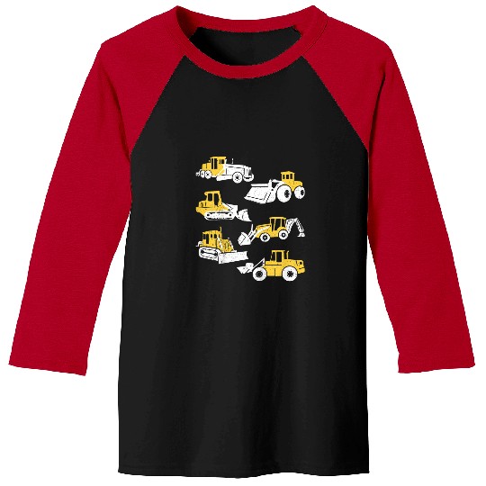 Excavator Fun Kids Construction Vehicles Excavator Gift Kids 1 Baseball Tees
