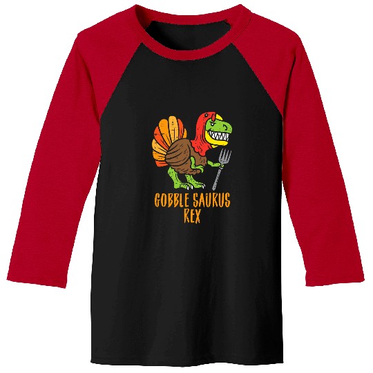 Dinosaur Pet Gobble Saurus rexs Dino Turkey Mens Thanksgiving Toddler Boys 8 Baseball Tees