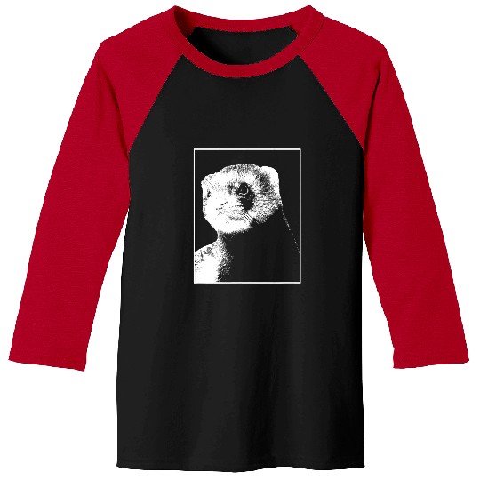 Ferret Pet Cute Weasel Furry Animal Ferret Baseball Tees