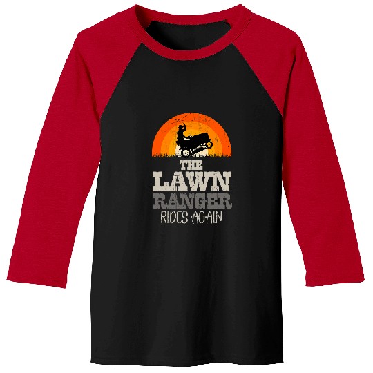 Lawn Mower Fun We Ride At Dawn Dad Lawn Mower Make Laugh Day Yard Work4 Baseball Tees