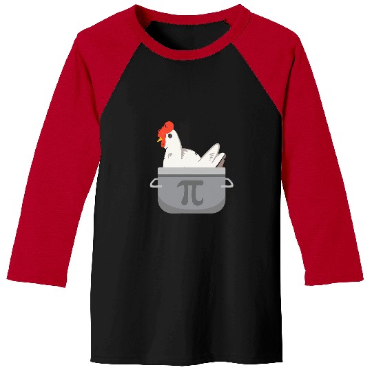 Chicken Pet Funny Math Pi Chicken Pot Pie Apparel Baseball Tees