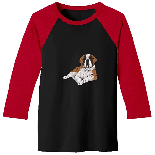 Saint Bernard Pet Lazy Saint Bernard Dog St Bernard Baseball Tees