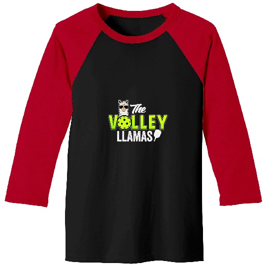 Sport Pickleball The Volley LLamas comic style llama pickle ball team Baseball Tees