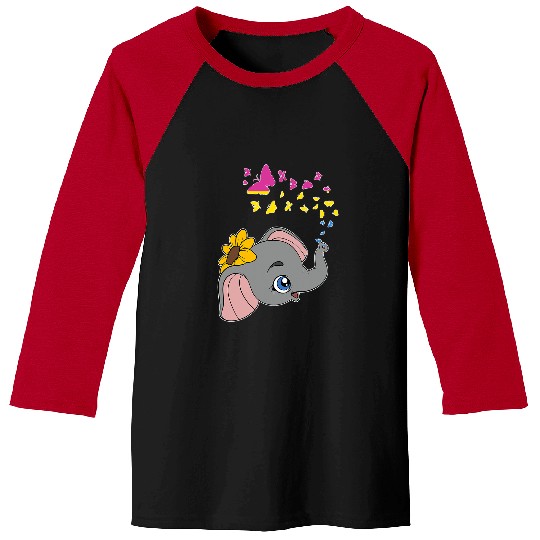 Elephant Mammal LGBT Butterfly Pansexuality Flag Pan LGBT Elephant Pansexual Baseball Tees