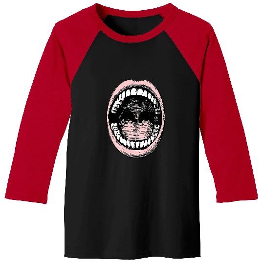 Big Mouth Open Say Aaah dentists Perfect Gift Popular Design Baseball Tees