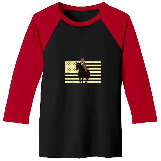 Horse Pet US Flag Indian Horse Riding Indigenous Pride Native American Baseball Tees