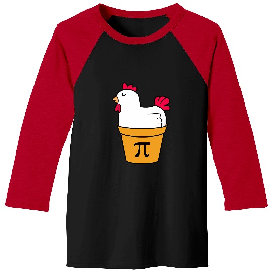 Chicken Pet Funny Math Chicken Pot Pi Chicken Pot Pie 8 Baseball Tees