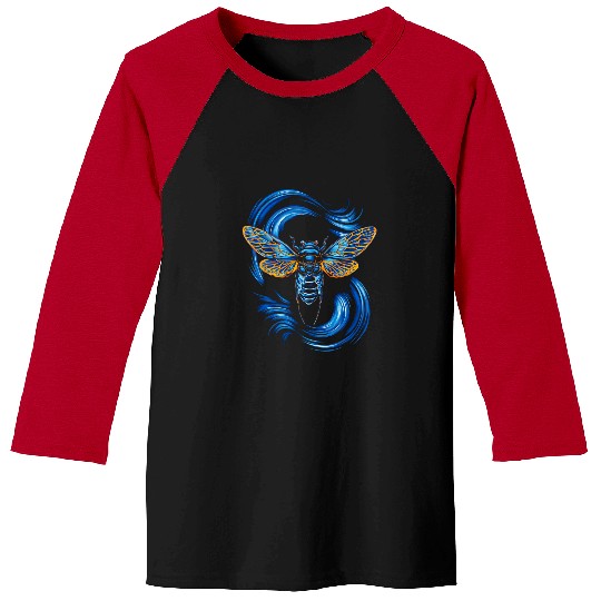 Blue Cicadas Entomology Bug Insects Lover Blue Cicada Baseball Tees