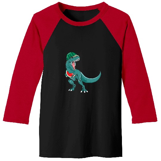Dinosaur Pet Watermelon Dinosaur One In a Melon T rexs Summer Fruit 2 Baseball Tees