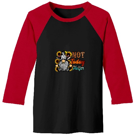 Cow Pet Sunflower Gnome Cow Disguised Not Today Heifer Cowhide Baseball Tees