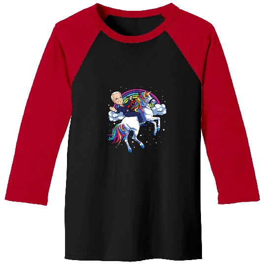 Unicorn Pet Funny Unicorn Joe Biden Riding President USA Rainbow Baseball Tees