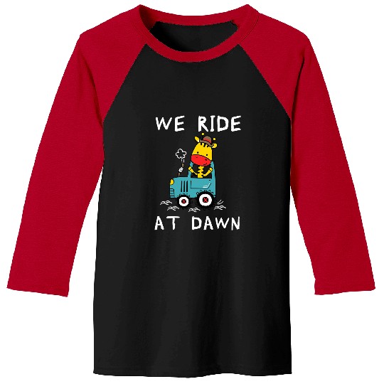 Lawn Mower Fun We Ride At Dawn Dad Lawn Mower Make Laugh Day Yard Work002 Baseball Tees