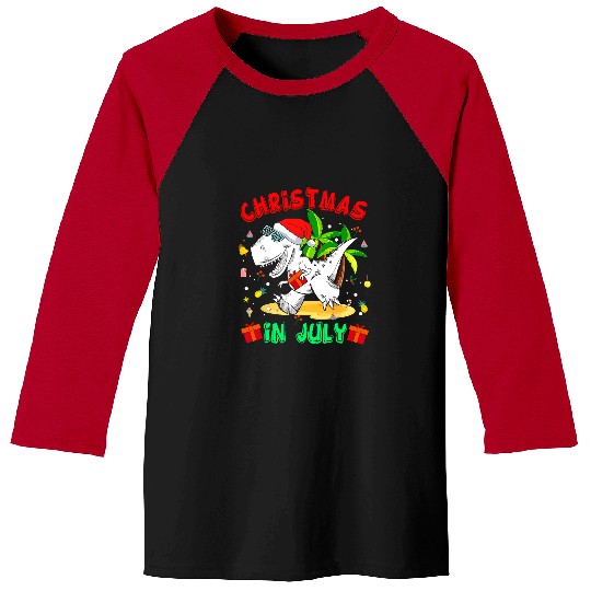 Dinosaur Pet T rexs Christmas In July for Boys Toddler Kids Dinosaur 2 Baseball Tees