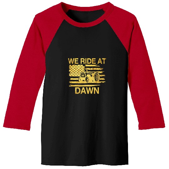 Lawn Mower Fun We Ride At Dawn Dad Lawn Mower Make Laugh Day Yard Work 7 Baseball Tees