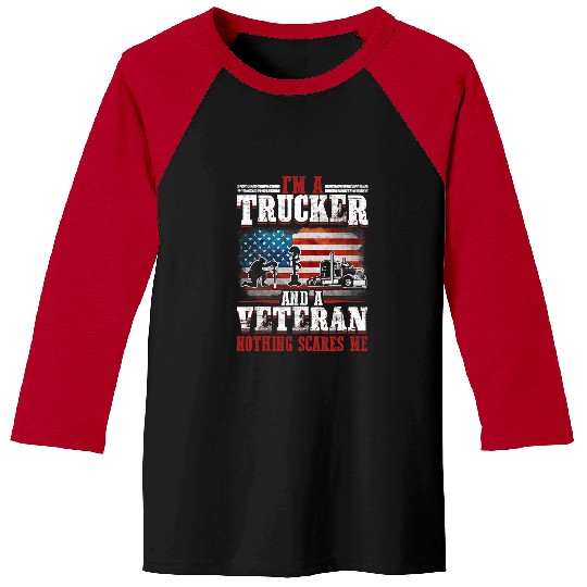 Truck Fun Trucker Gifts Tractor Trailer Truck 18 Wheeler US Baseball Tees