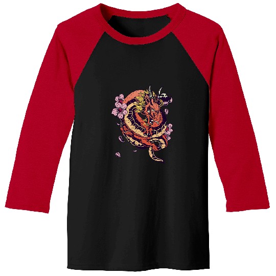 Dragon Pet Japanese Dragon Creature Mythological Baseball Tees